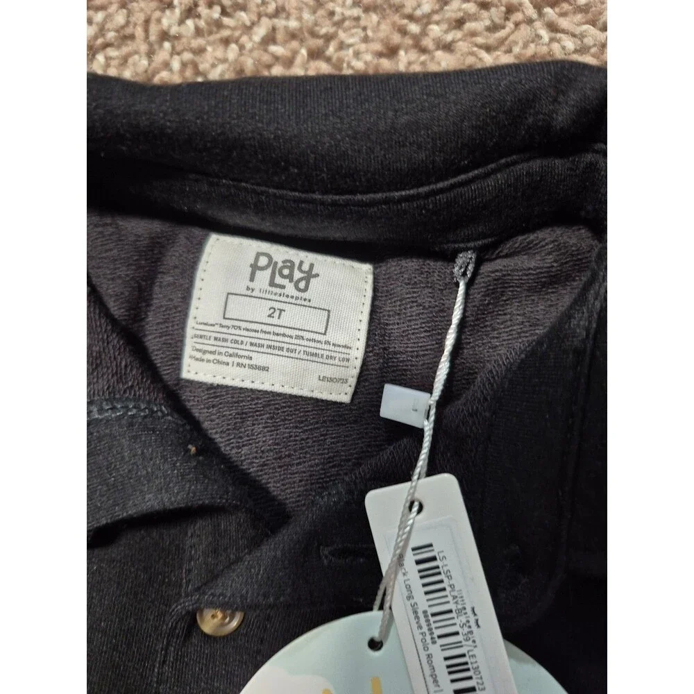 Little sleepies play long sleeve romper size 2T new with tags - black